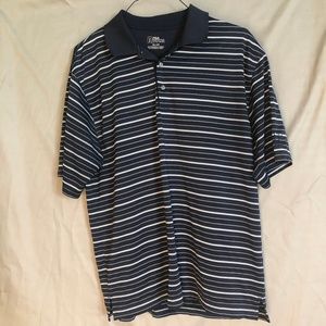 PGA Tour Striped Golf Shirt Polo